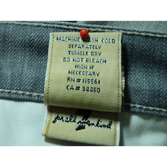 7 For All Mankind Jeans Gray Charcoal Wash Womens A Pockets Straight Leg Size 32 - Picture 11 of 12